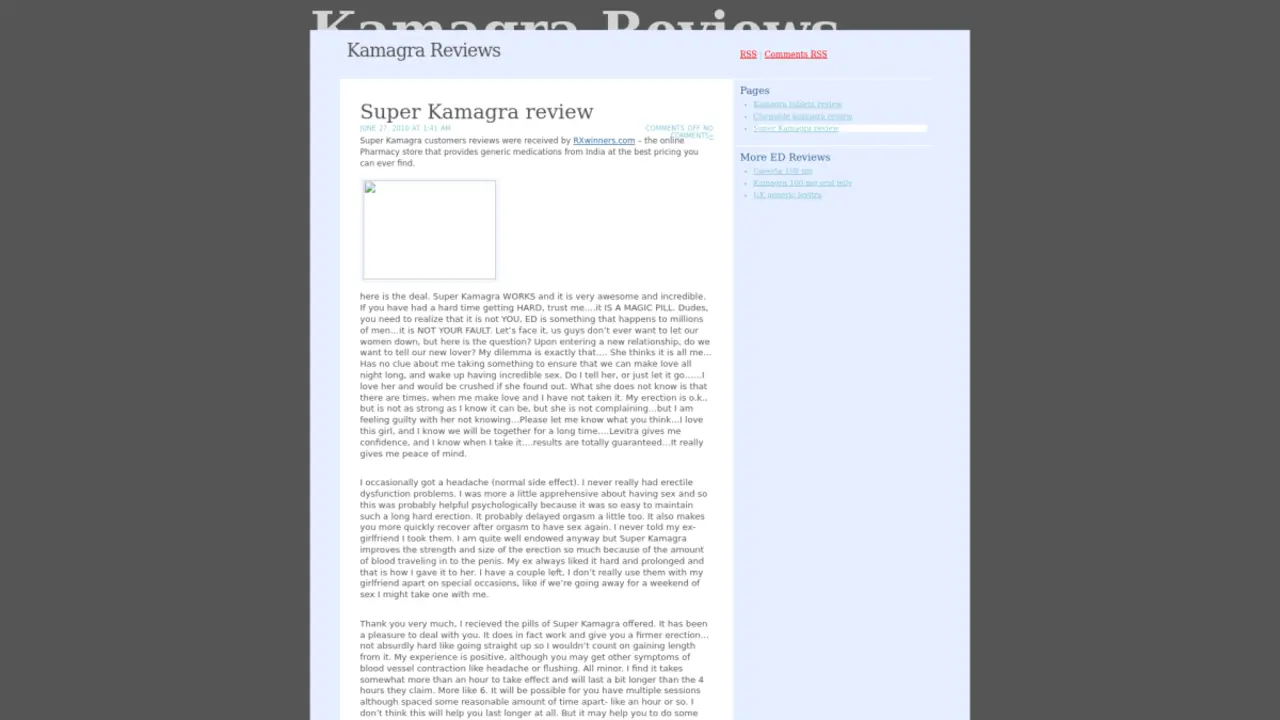 Detailed User Experience with Super Kamagra: In-Depth Review on kamagra-reviews.net