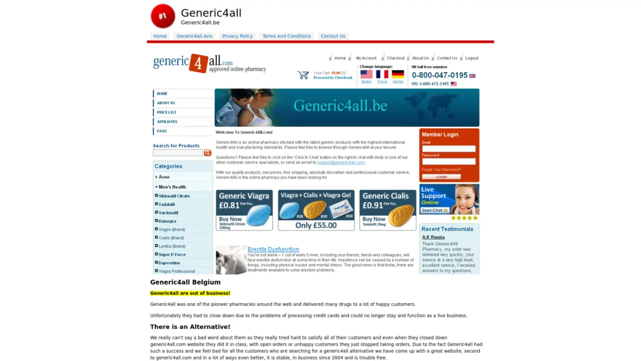 Generic4all.be Review: Your Trusted Source for Generic Medications Online