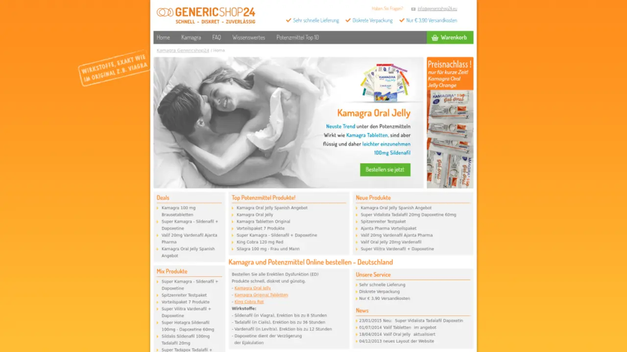 Genericshop24.eu Review: Your Trusted Source for Kamagra and ED Meds in Germany