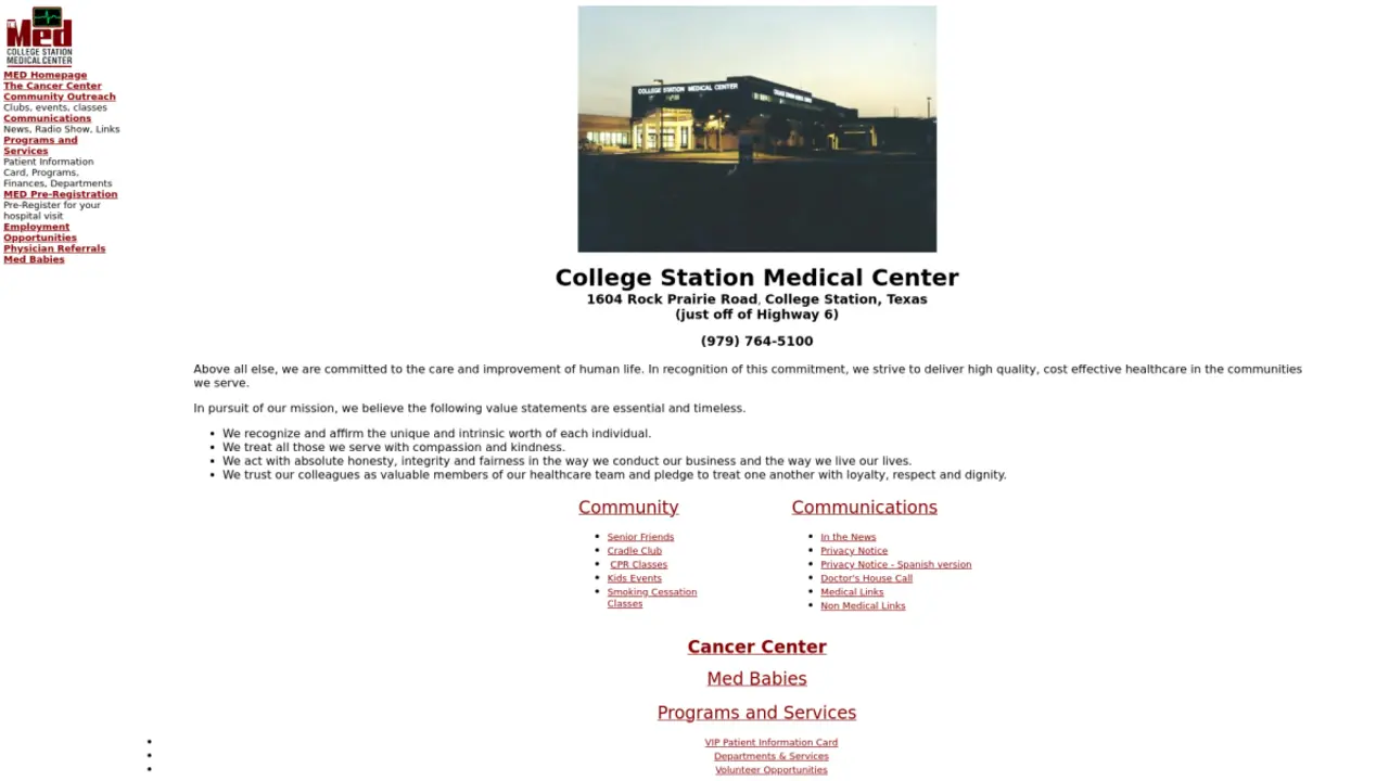 In-Depth Look at College Station Medical Center - csmedcenter.com Review