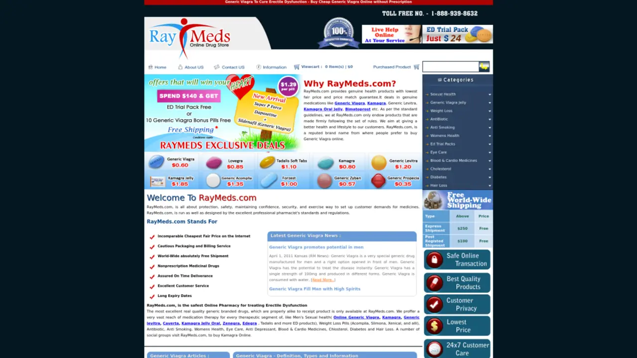 In-Depth Review of Raymeds.com: Your Trusted Source for Generic Viagra Online