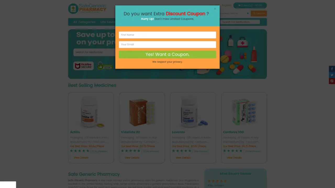 Safe Generic Pharmacy Review - Trusted and Affordable Online Medications