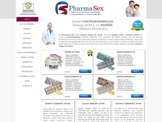 Buy Viagra without Prescription in Spain - Fast Delivery of Cialis, Levitra, and More from pharmasex.net