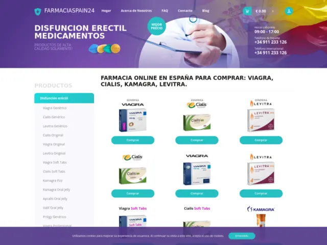 Detailed Review of Spain's Top Online Pharmacy: Viagra, Cialis, Kamagra, and Levitra at Farmaciaspain24.com