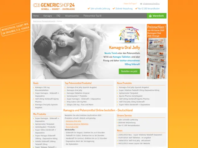 Genericshop24.eu Review: Your Trusted Source for Kamagra and ED Meds in Germany