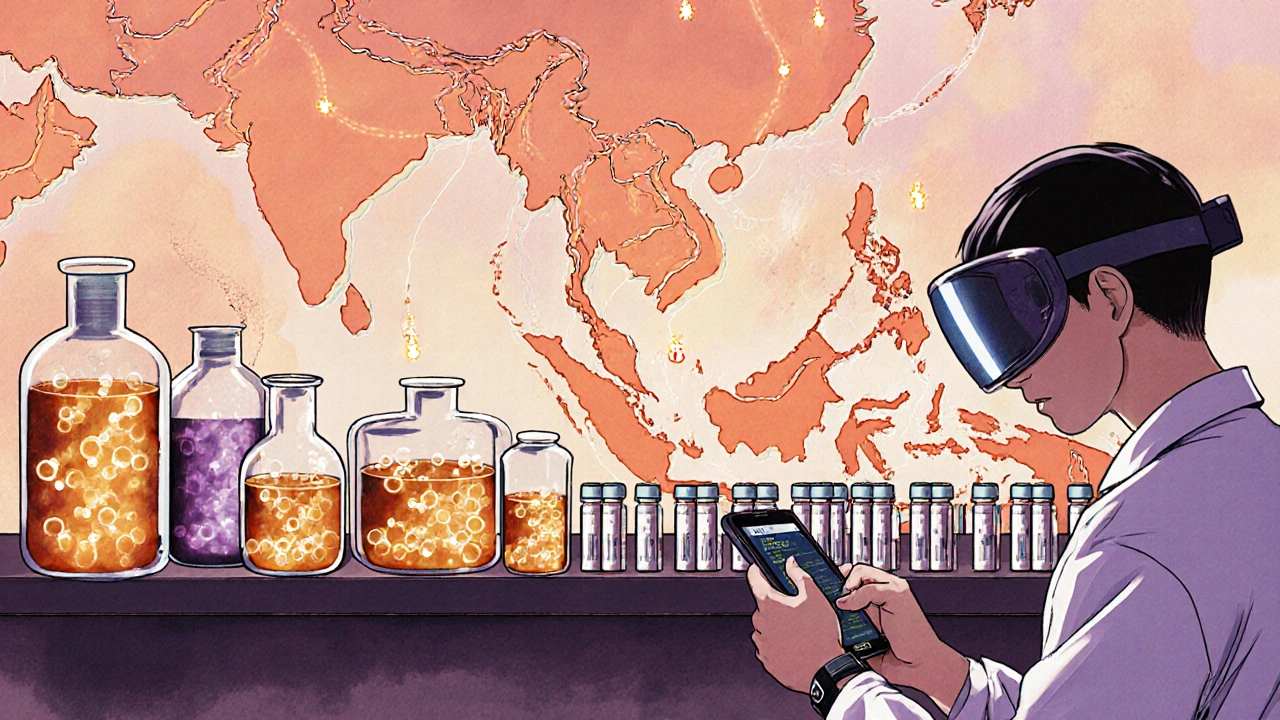 Vietnam and Cambodia supplying medical intermediates under soft lantern light