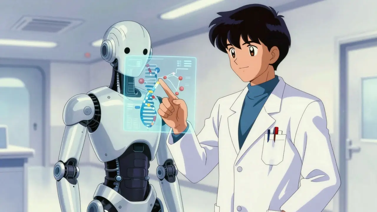 AI assistant helping a doctor analyze medication safety
