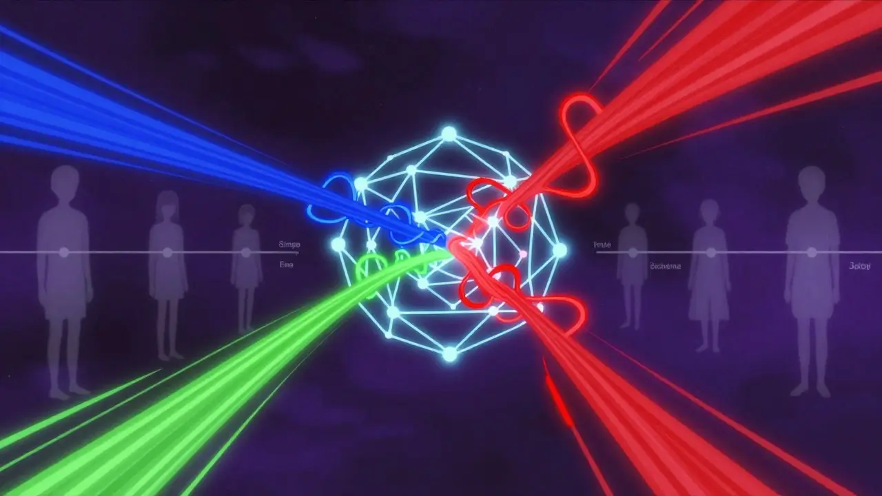 Abstract retro anime visualization of complex medical data streams