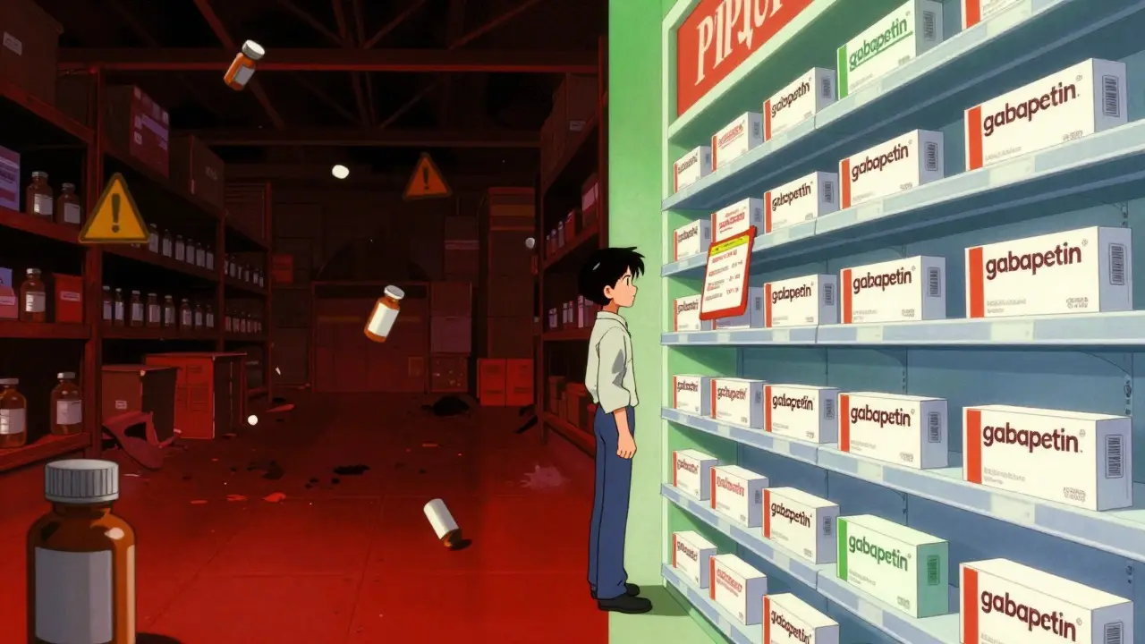 Comparison of dangerous counterfeit pills versus safe generic medication