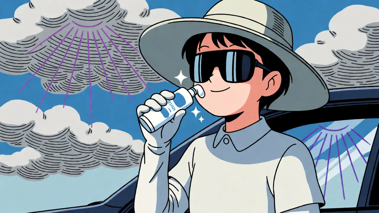 Person applying mineral sunscreen for sun protection